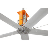 15 ft. Indoor/Outdoor Silver Aluminum Industrial Shop Warehouse Ceiling Fan with Wall Control