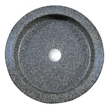 ANZZI Black Iro Round Vessel Sink, Speckled Stone, 16.5 x 5.7 in