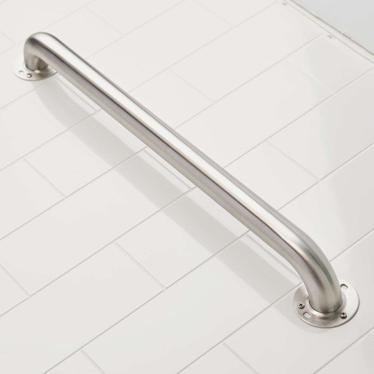 Project Source Exposed Screw 24-in Stainless Steel Wall Mount ADA-Compliant Grab Bar, 500-lb Capacity