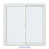 JELD-WEN FiniShield V-4500 59-1/2-in x 47-1/2-in x 3-in Jamb Right-Operable Vinyl Black Sliding Window, Full Screen Included