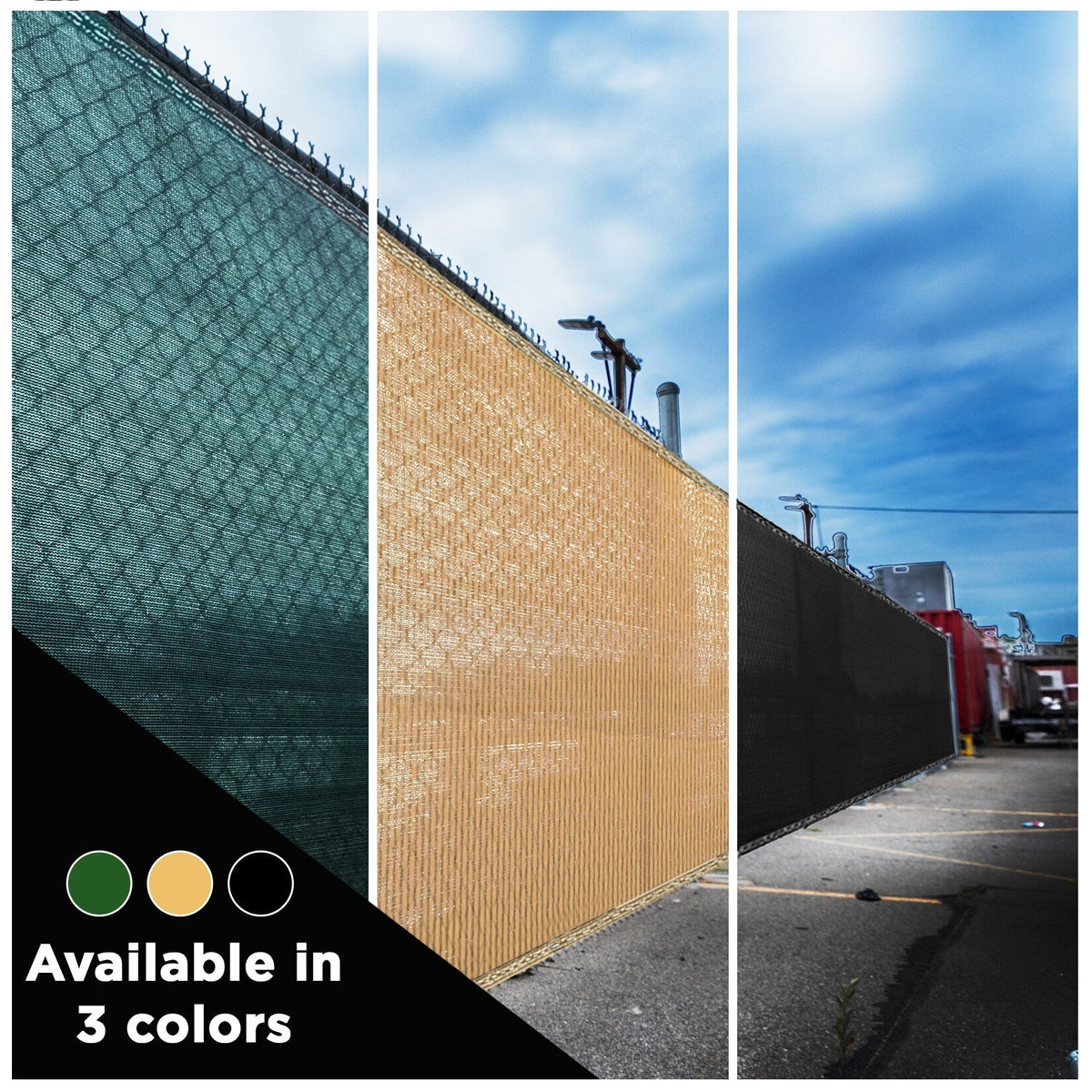 BOEN 6-ft H x 150-ft W Green Polyethelene Chain Link Fence Screen