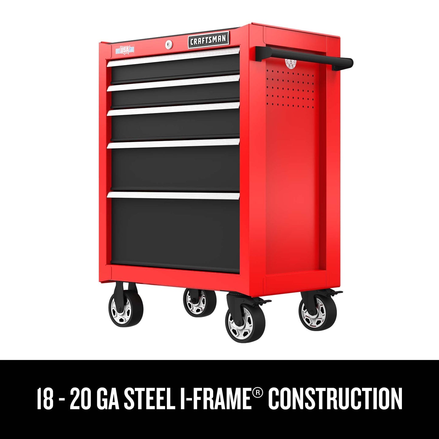 CRAFTSMAN 2000 Series 5-Drawer Steel Rolling Tool Cabinet, Red