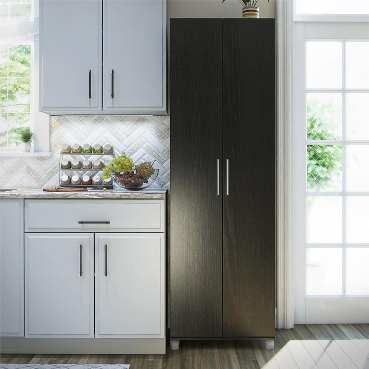 Ameriwood Home Camberly 23.7-in W x 74.3-in H Wood Composite Black Oak/Nightfall Oak Freestanding Utility Storage Cabinet