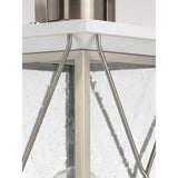 Progress Lighting Barlowe 1-Light Brushed Nickel 4x4 Deck Post Lantern