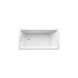 Underscore 60 in. x 32 in. Acrylic Drop-In Soaking Bathtub with Reversible Drain in White - Super Arbor