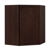 Shaker Assembled 24x30x12 in. Diagonal Corner Wall Kitchen Cabinet in Satin White