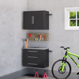 Prepac HangUps 30-in W x 72-in H Wood Composite Black Wall-mount Utility Storage Cabinet