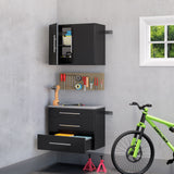Prepac HangUps 30-in W x 72-in H Wood Composite Black Wall-mount Utility Storage Cabinet