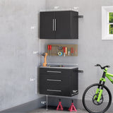 Prepac HangUps 30-in W x 72-in H Wood Composite Black Wall-mount Utility Storage Cabinet