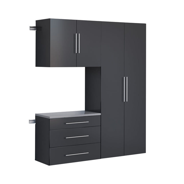 Prepac HangUps 60-in W x 72-in H Wood Composite Black Wall-mount Utility Storage Cabinet