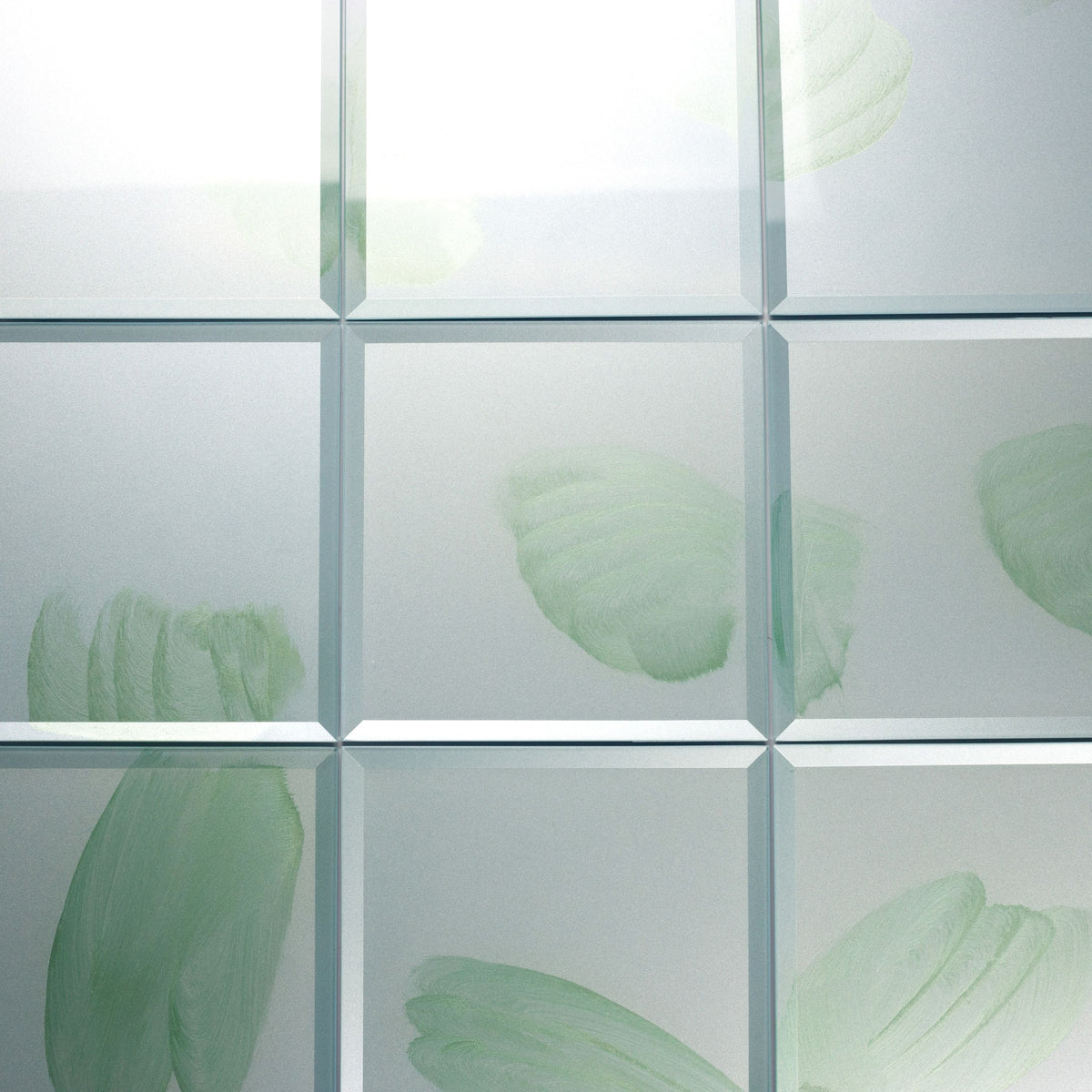 Abolos Secret Dimensions Blue And Green 8-in x 8-in Glossy Glass Subway Peel and stick Wall Tile product image