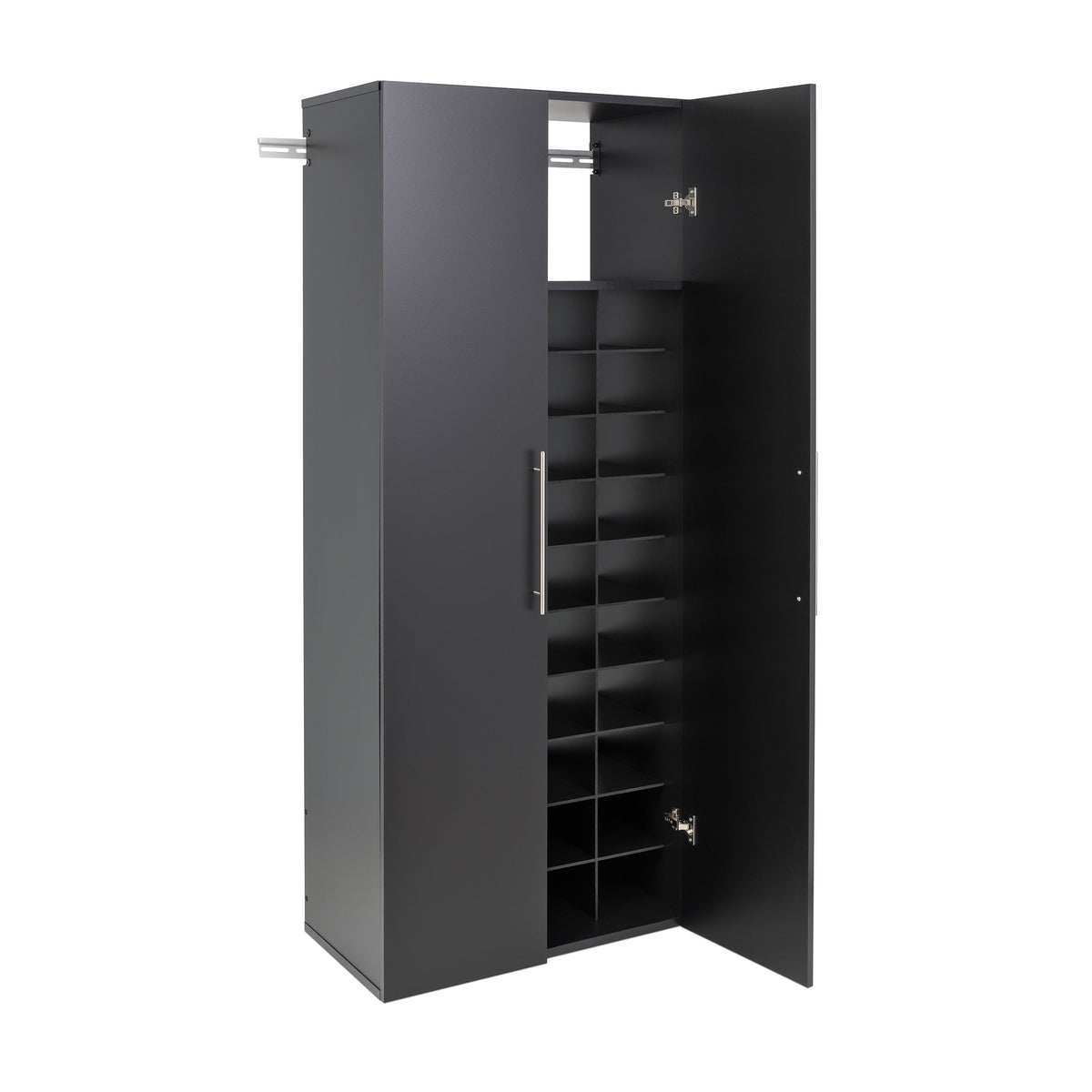 Prepac HangUps 30-in W x 72-in H Wood Composite Black Wall-mount Utility Storage Cabinet