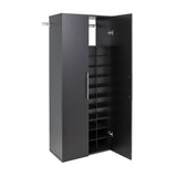 Prepac HangUps 30-in W x 72-in H Wood Composite Black Wall-mount Utility Storage Cabinet