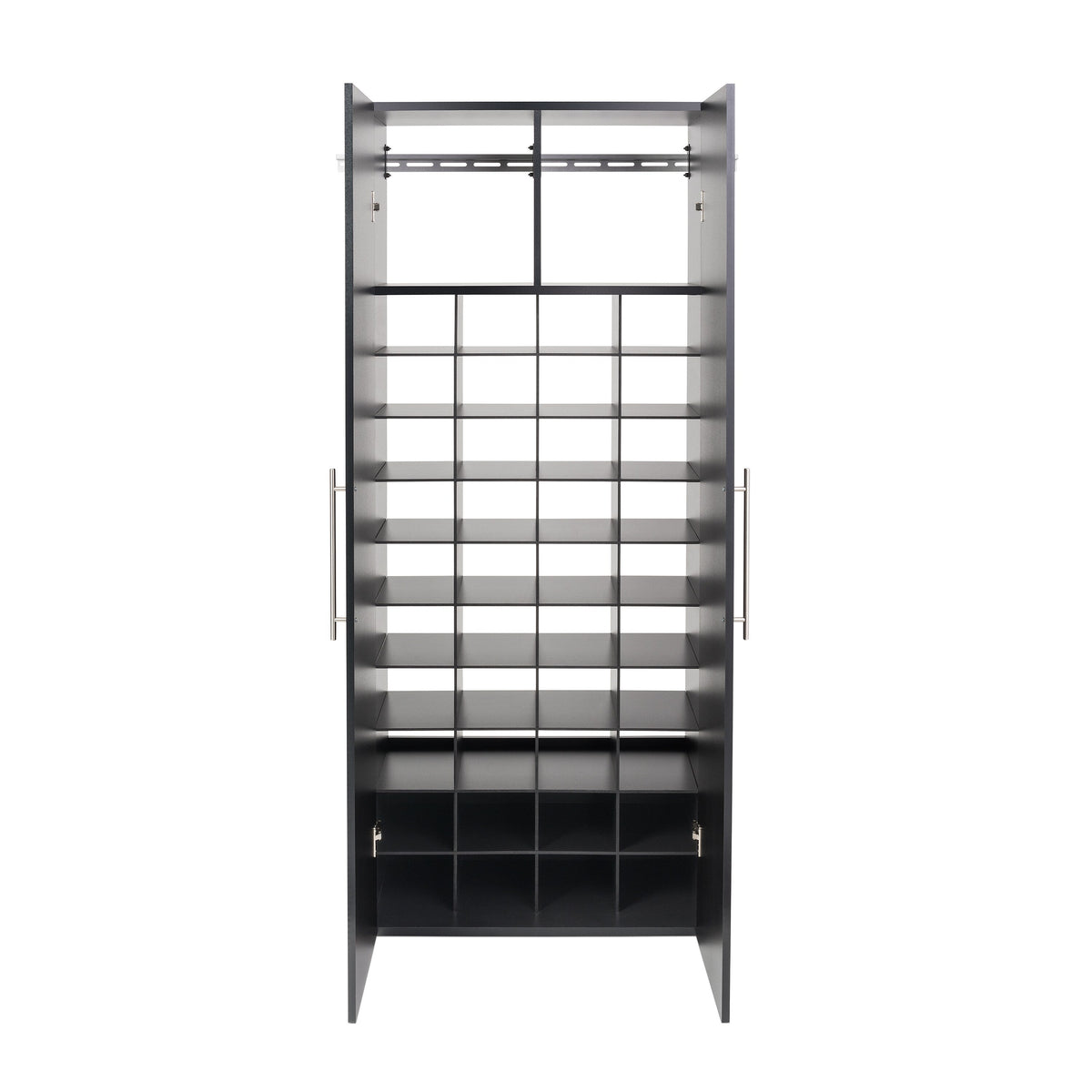 Prepac HangUps 30-in W x 72-in H Wood Composite Black Wall-mount Utility Storage Cabinet