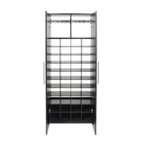 Prepac HangUps 30-in W x 72-in H Wood Composite Black Wall-mount Utility Storage Cabinet