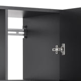 Prepac HangUps 30-in W x 72-in H Wood Composite Black Wall-mount Utility Storage Cabinet