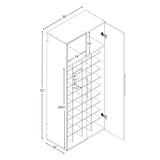Prepac HangUps 30-in W x 72-in H Wood Composite Black Wall-mount Utility Storage Cabinet