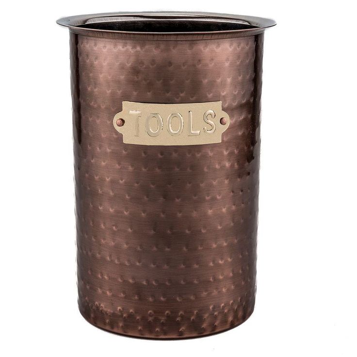 Hammered Antique Copper Tool Caddy