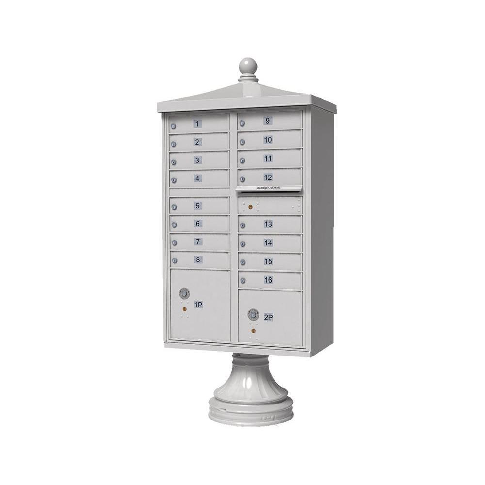Vital 1570 8 Mailboxes 2 Parcel Lockers 1 Outgoing Pedestal Mount Cluster Box Unit - Super Arbor