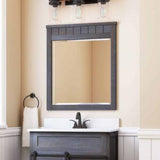 Style Selections Morriston 30-in Distressed Java Single Sink Bathroom Vanity with White Engineered Stone Top