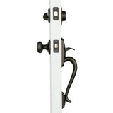 Camelot Aged Bronze Single Cylinder Deadbolt with Georgian Knob Door Handleset - Super Arbor