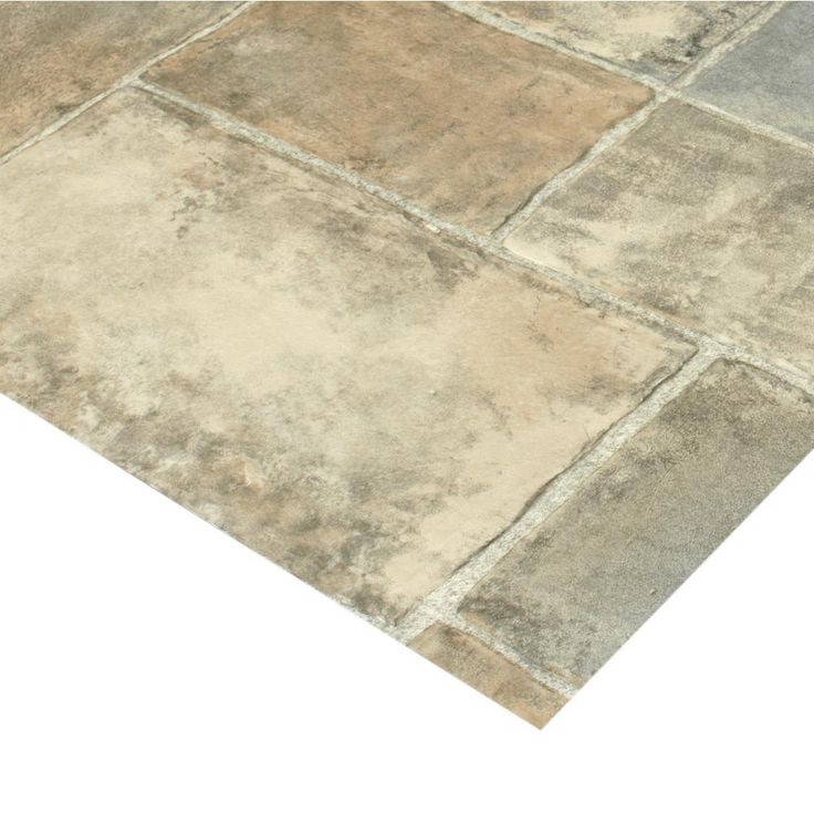 TrafficMASTER Regina Stone Grey Residential Vinyl Sheet, Sold by 13.2 ft. Wide x Custom Length