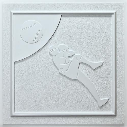 Baseball White 24-inch Ceiling Tiles (10 tiles)