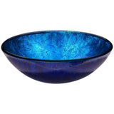 Arc Series Vessel Sink in Frosted Blue - Super Arbor
