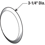 3 1/4 in., Rigid Vinyl, White, Self Adhesive Wall Protector