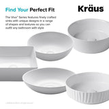 Viva 16-1/2 in. Round Porcelain Ceramic Vessel Sink in White - Super Arbor