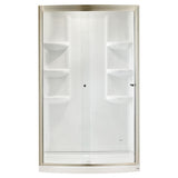 Ovation Curve 30 in. x 48 in. Single Threshold Shower Base in Arctic White - Super Arbor