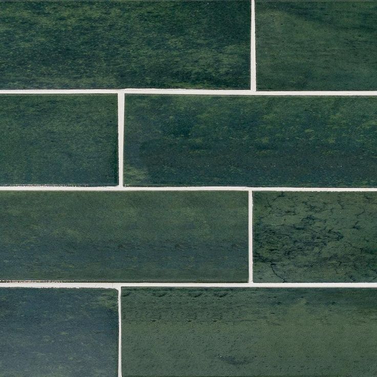 Typhoon Green 3 in. x 18 in. Subway Gloss Porcelain Wall and Floor Tile (10.76 sq. ft./Case) by Jeffrey Court