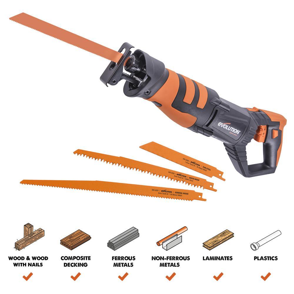 7 Amp Multi-Material Reciprocating Saw with 4-Blades - Super Arbor