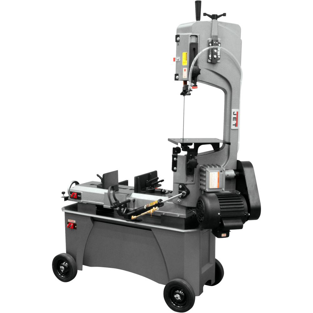 3/4 HP 7 in. x 12 in. Metalworking Horizontal and Vertical Band Saw with Closed Stand, 4-Speed, 115/230-Volt, HVBS-712 - Super Arbor