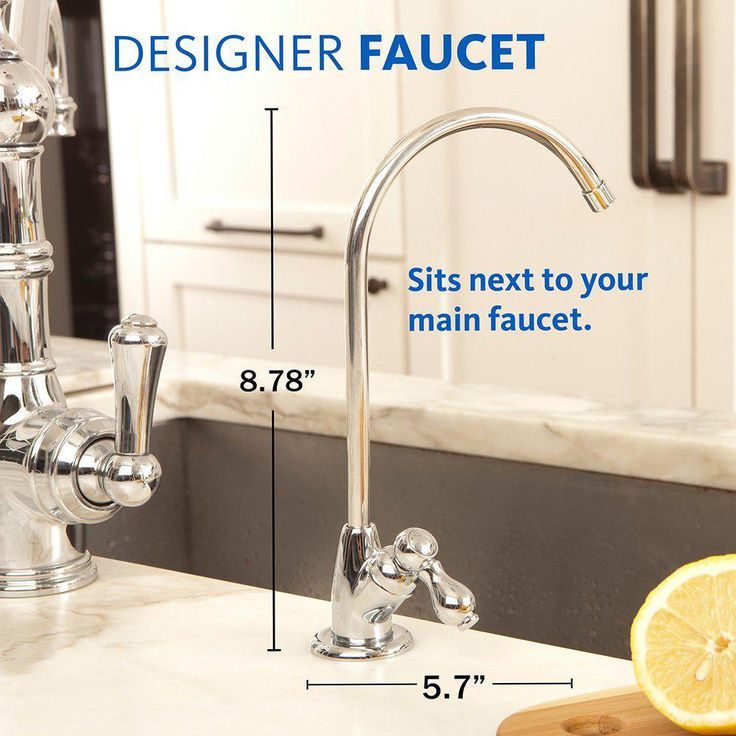 2-Stage Under Counter Water Filtration System with Brushed Nickel Finish Faucet