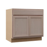 Hampton Assembled 30x34.5x24 in. Base Kitchen Cabinet in Unfinished Beech - Super Arbor