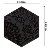 Merola Tile Gaudi Hex Black 8-5/8 in. x 9-7/8 in. Porcelain Floor and Wall Tile (11.56 sq. ft. / case)