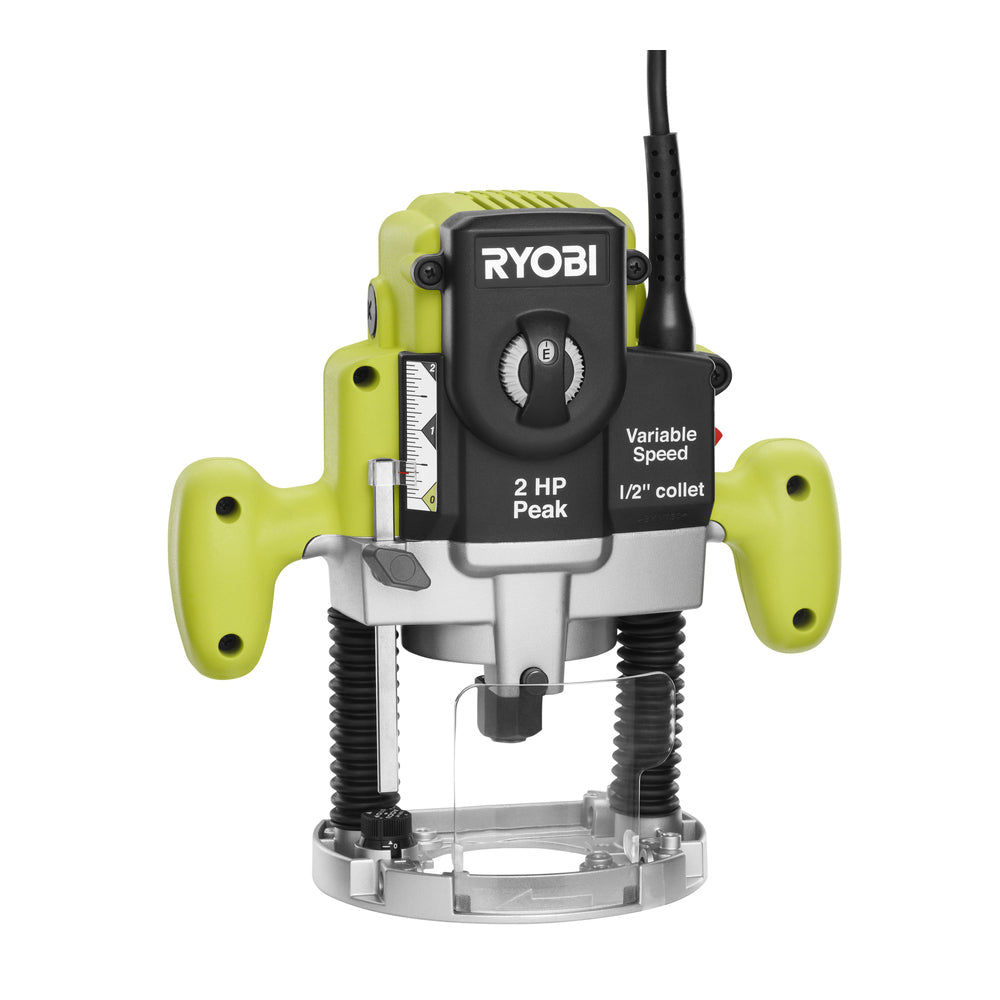 RYOBI 10 Amp 2 Peak HP Plunge Base Router, Variable Speed, 1/2" Collet