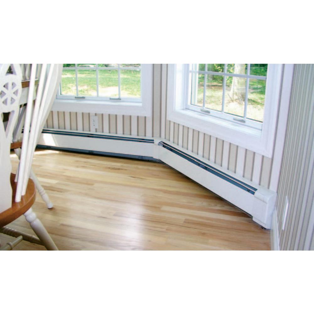 Fine/Line 30 8 ft. Hydronic Baseboard with Fully Assembled Element and Enclosure in Nu White - Super Arbor
