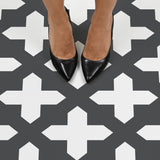 FloorPops Black 12-in x 12-in Water Resistant Peel and Stick Vinyl Tile Flooring (20-sq ft)