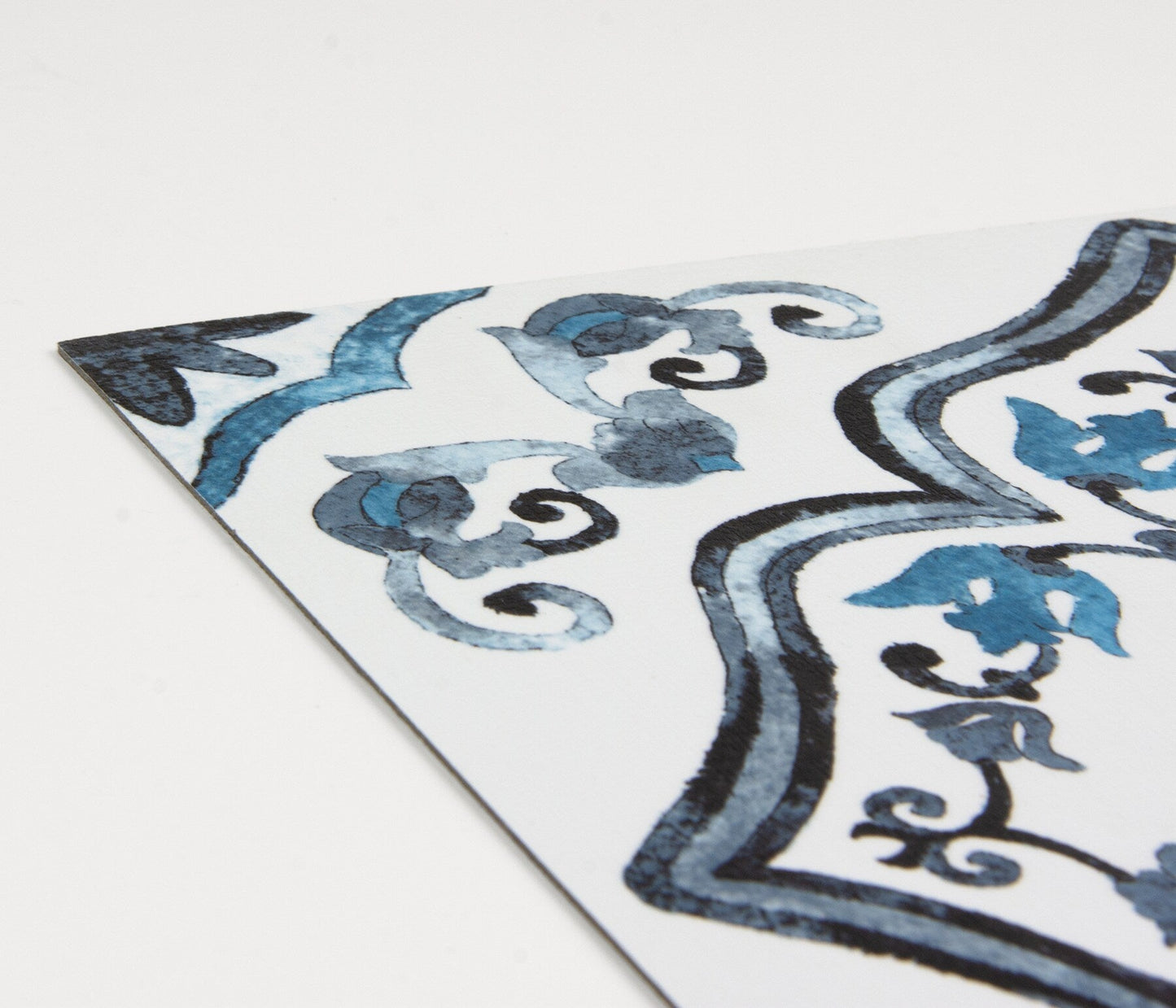 FloorPops Marrakesh Blue 12-in x 12-in Water-Resistant Peel-and-Stick Vinyl Tile Flooring, 20-sq ft Carton