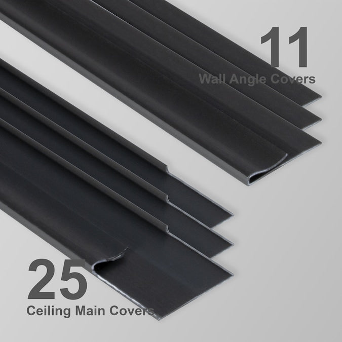 Ceilume EZ-On Grid Cover Kit- Onyx 36-pack 24-in 53-sq ft PVC Black Cover Kit