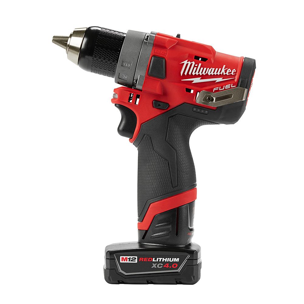 M12 FUEL 12-Volt Lithium-Ion Brushless Cordless 1/2 in. Drill Driver Kit W/ 4.0Ah & 2.0Ah Battery & Hard Case - Super Arbor