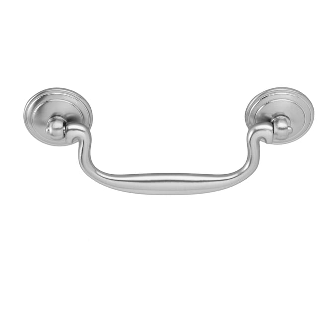 Sumner Street Home Hardware Furniture Hardware 4-in (102mm) Center to Center Satin Nickel Arch Bail/Drop Drawer Pull