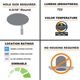 HLB 4 in. Color Selectable New Construction or Remodel Canless Recessed Integrated LED Kit (2-Pack) - Super Arbor