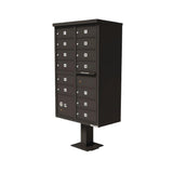 16-Mailboxes 1-Outgoing Mail Compartment 2-Parcel Lockers Pedestal Mount Cluster Box Unit - Super Arbor