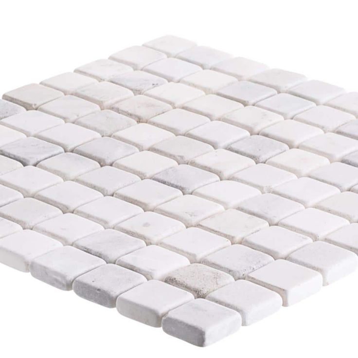 Jeffrey Court Carrara White 11.75 in. x 11.75 in. x 10 mm Honed Marble Mosaic Floor and Wall Tile