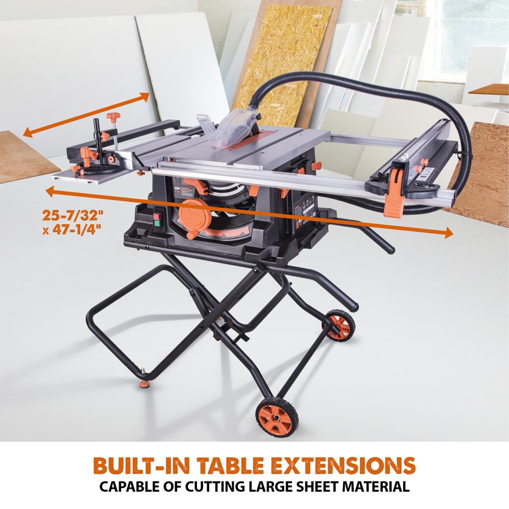 15 Amp 10 in. Table Saw with Multi-Material 24-T Blade - Super Arbor