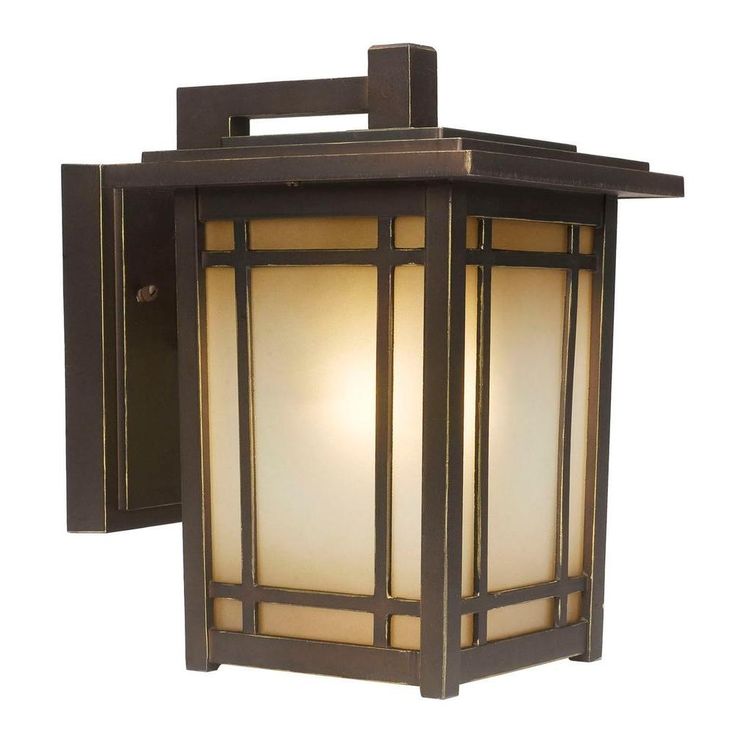 Port Oxford 1-Light Oil-Rubbed Chestnut Outdoor Wall Lantern Sconce