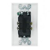 15 Amp J-Box Kit Duplex Outlet, White/Gray - Super Arbor